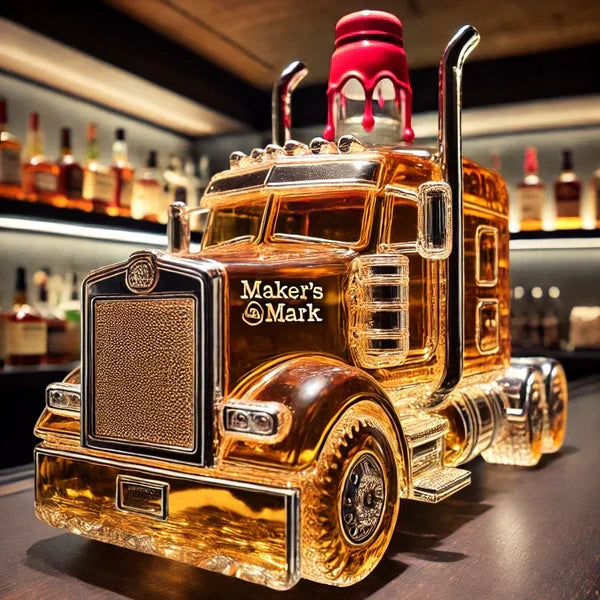 Élégante carafe à whisky originale, design camion semi-remorque. Un accessoire unique pour votre bar.