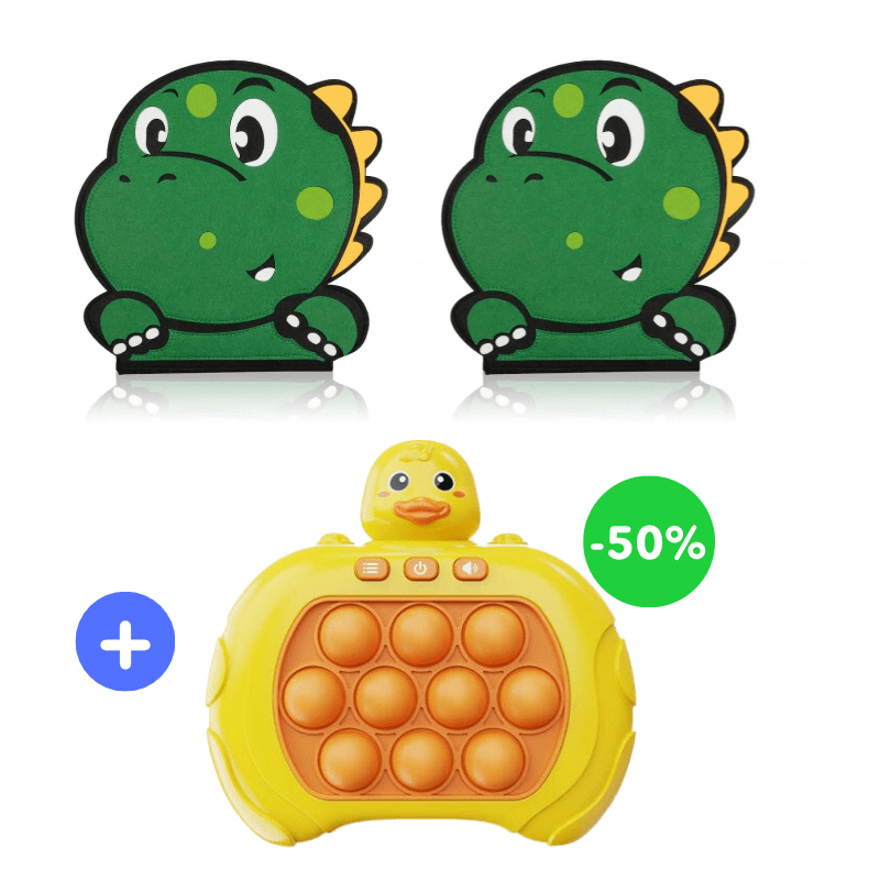 Support pédagogique Montessori Dino, développe la concentration et la motricité fine des jeunes enfants.