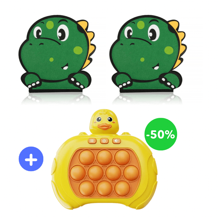 Support pédagogique Montessori Dino, développe la concentration et la motricité fine des jeunes enfants.