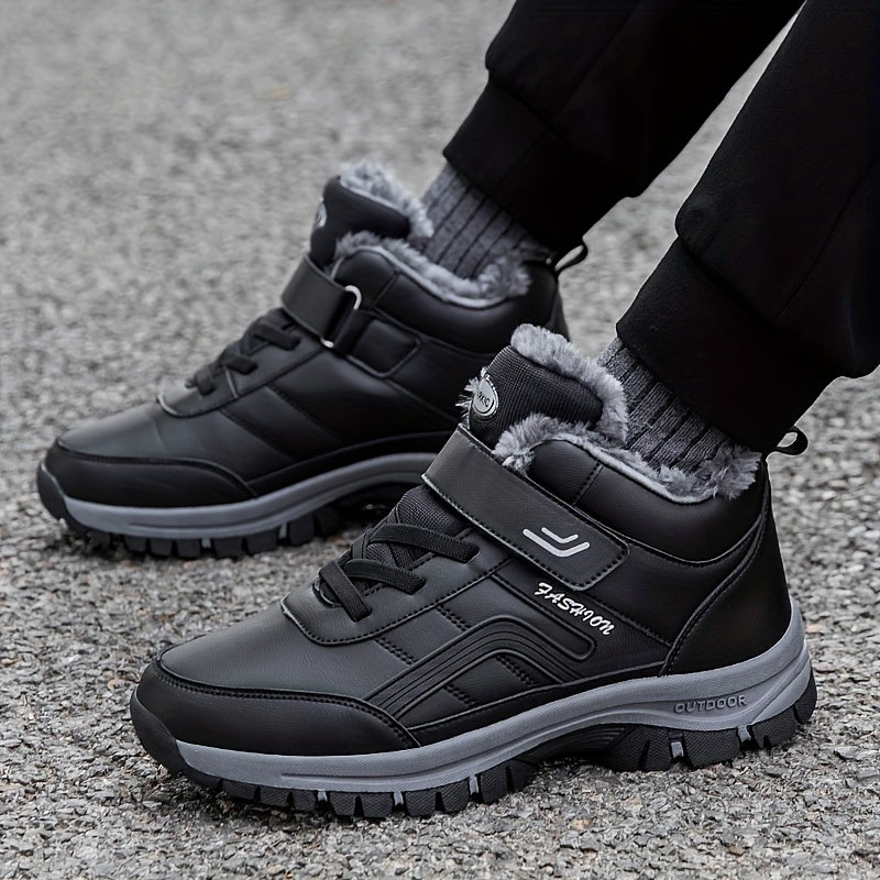 Chaussures homme d'hiver noires. Idéales pour la ville, style moderne et protection contre le froid.