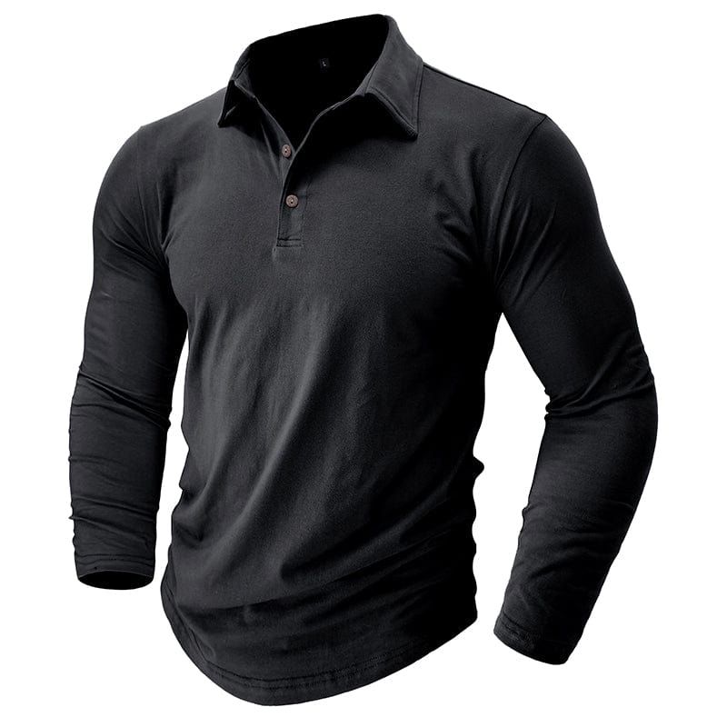 Polo élégant, manches longues, homme. Confortable et polyvalent pour un usage quotidien.