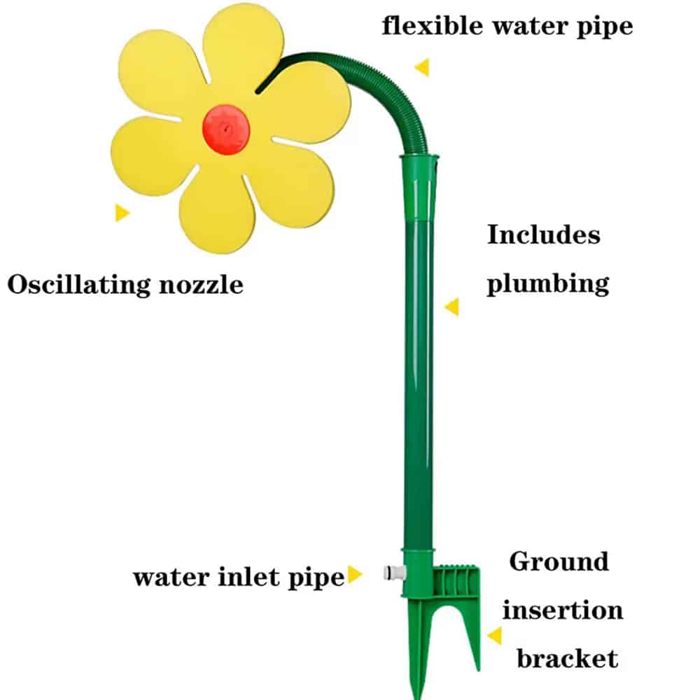 Pulvérisateur de jardin décoratif fleur, pratique pour l'arrosage extérieur et embellir le jardin.