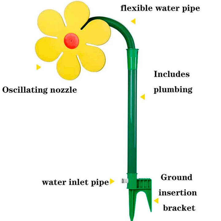 Pulvérisateur de jardin décoratif fleur, pratique pour l'arrosage extérieur et embellir le jardin.