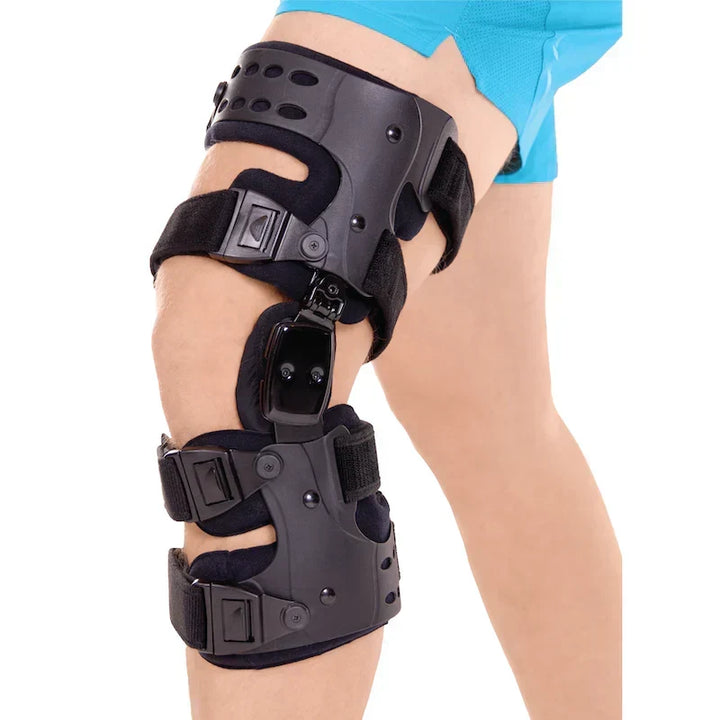 Attelle de genou de décharge OA pour arthrose. Soulage la douleur, soutient l'articulation et facilite la réhabilitation.