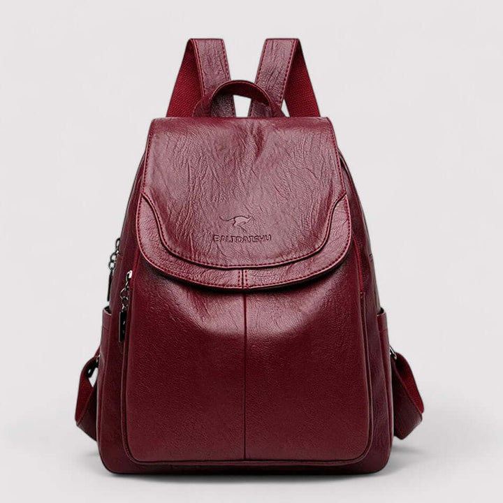 Accessoire urbain chic: sac à dos antivol en cuir pour femme et homme, alliant élégance et fonctionnalité.