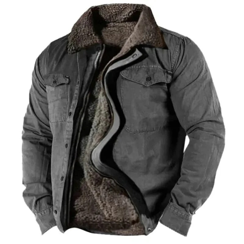Veste homme western polyvalente, parfaite pour un look décontracté en automne et hiver avec durabilité.