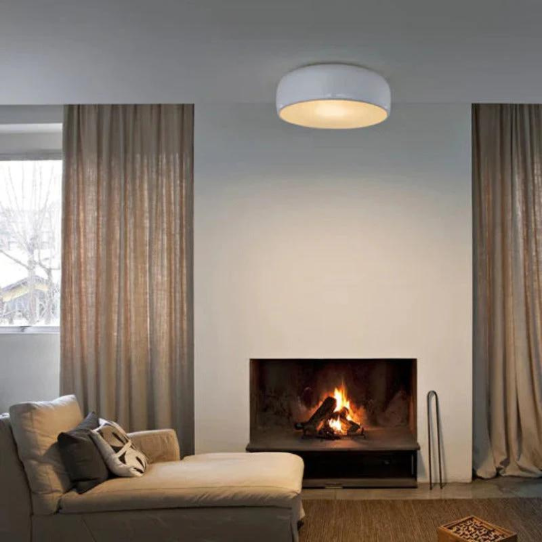Luminaire plafonnier LED vintage pour intérieur, apporte une touche élégante à la décoration de votre salon/chambre.