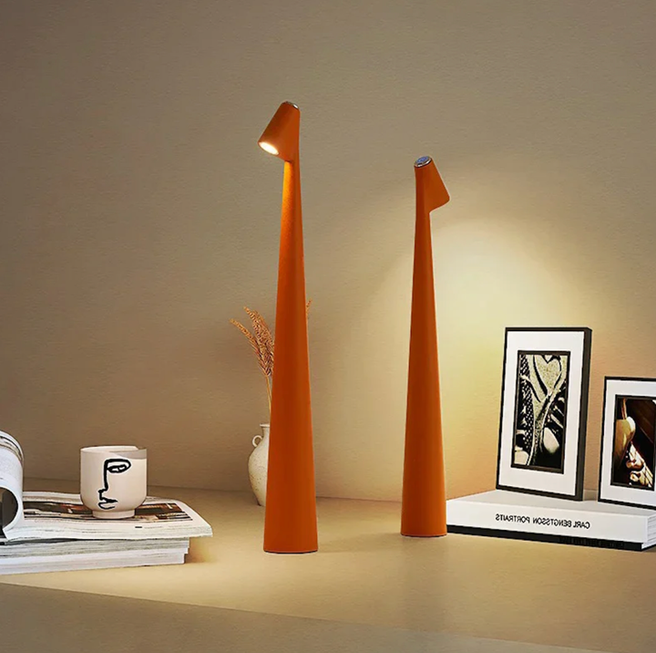 Lampe d'ambiance LED tactile rechargeable, sans fil, pour une décoration maison chaleureuse et moderne.
