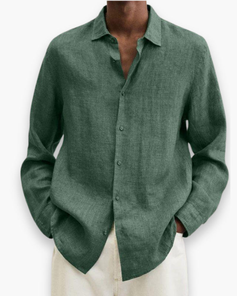 Chemise homme intemporelle, élégante et confortable. Parfaite pour le printemps-été, les loisirs ou le bureau.