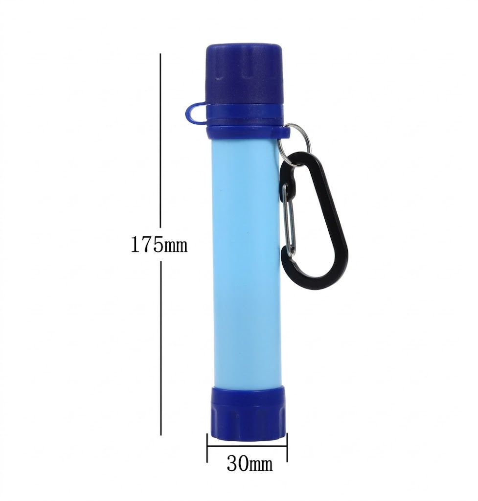 Filtre eau compact et léger pour l'hydratation en survie. Idéal pour vos aventures en pleine nature.