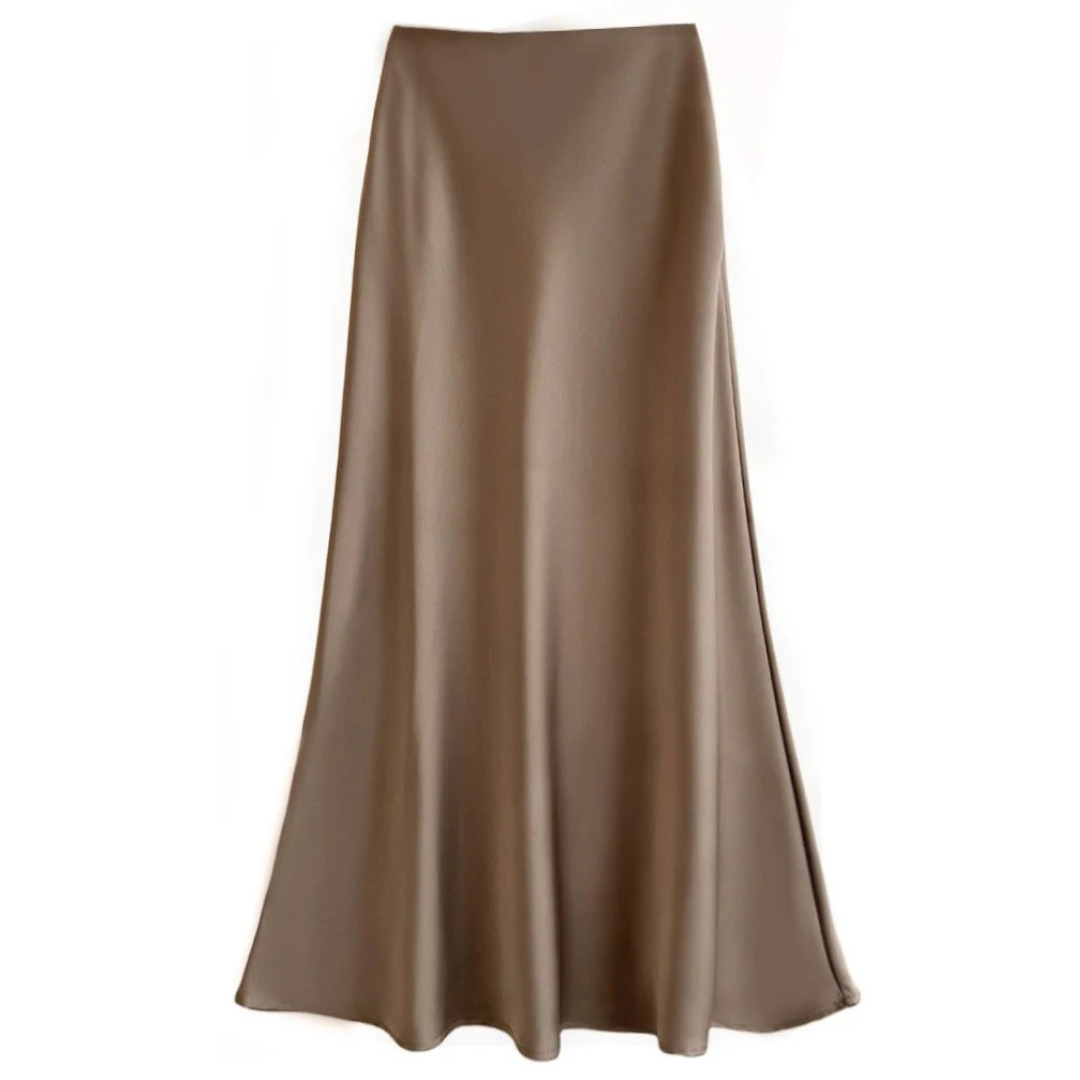 Jupe longue élégante et fluide pour femme, parfaite pour l'été, alliant confort et sophistication.