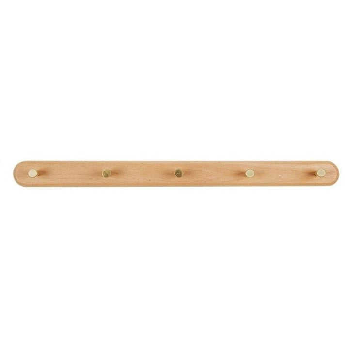 Porte-manteau mural LignaHook en bois de noyer noir et laiton, style contemporain et pratique.