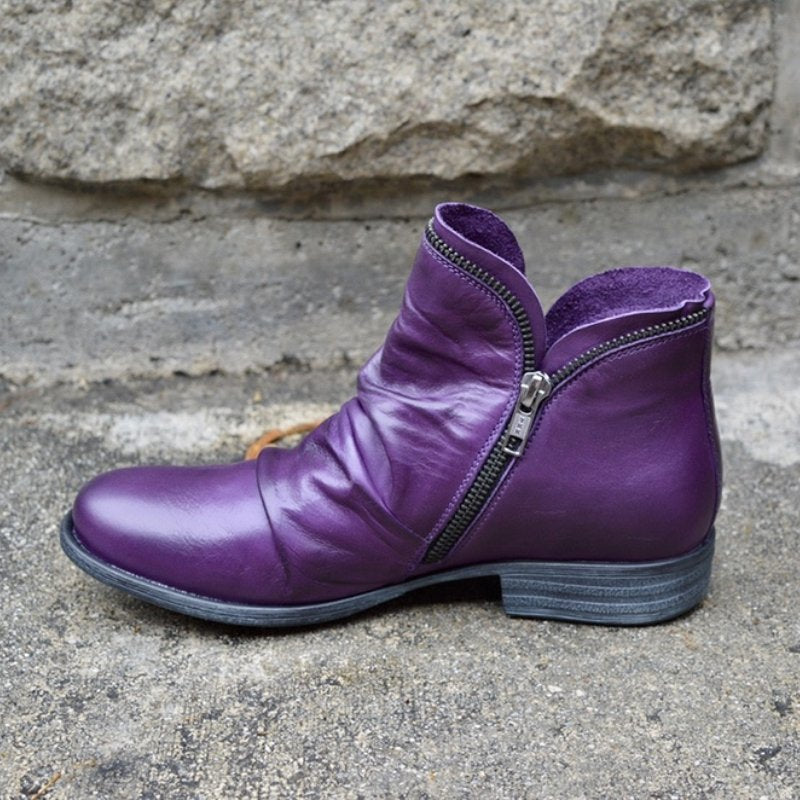 Essentielles bottines femme mode, fermeture éclair. Élégantes et tendance, idéales pour l'hiver et l'automne.