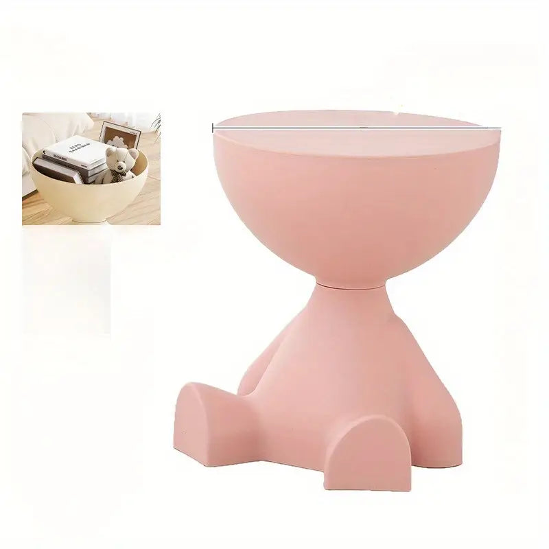 Table d'appoint compacte design scandinave, mobilier moderne en plastique, idéale pour petits espaces.