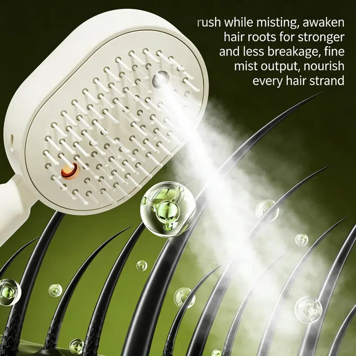 Peigne de massage électrique compact pour le cuir chevelu, parfait pour une relaxation quotidienne et des cheveux sains.