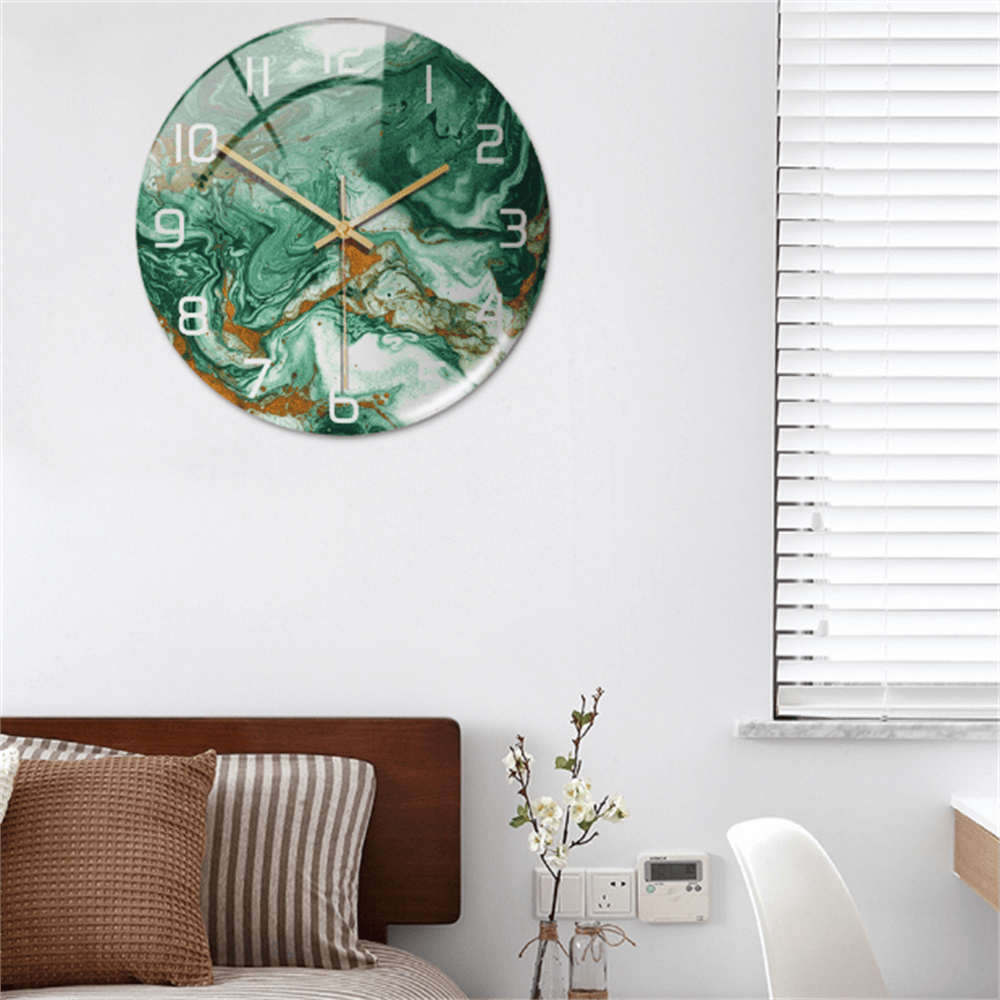 Horloge élégante murale en acrylique, motif marbre, cadeau idéal, décoration intérieure.