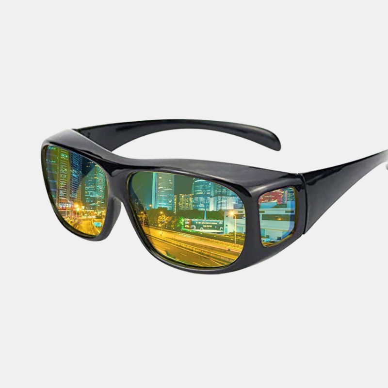Lunettes de nuit polarisées GlareCut, monture TR90 unisexe, pour une conduite confortable et sans éblouissement.