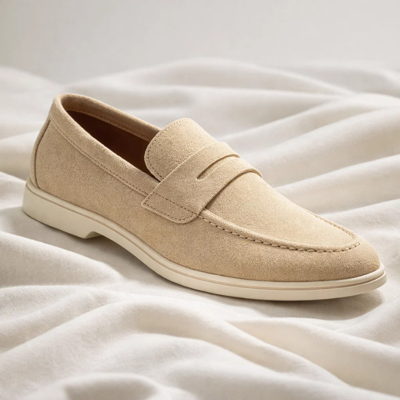 Mocassins homme confortables et modernes, faciles à enfiler. Chaussures élégantes pour un style urbain printanier ou estival.