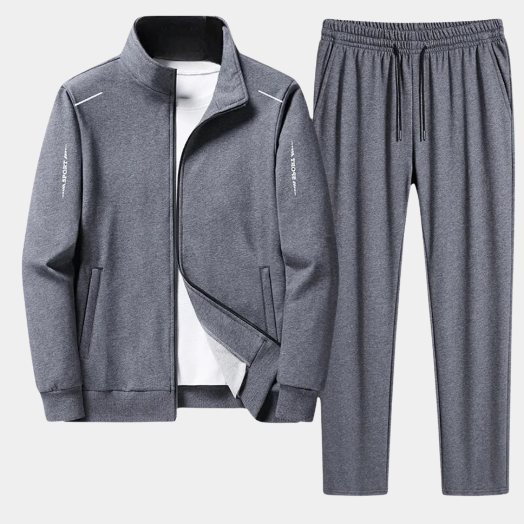 Ensemble de survêtement homme polyvalent, idéal pour le fitness, la course ou une tenue décontractée.