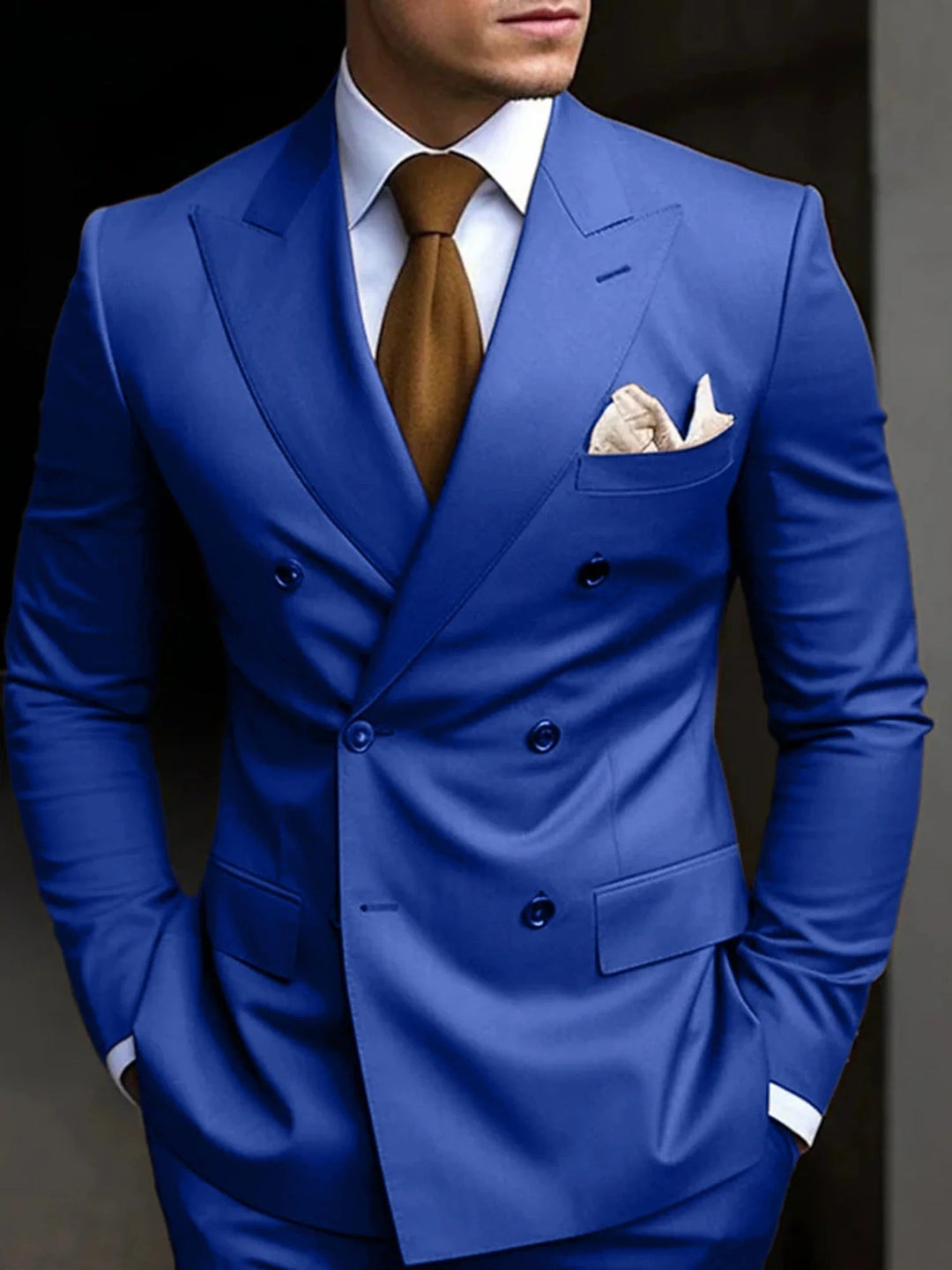 Homme en costume professionnel, look business impeccable, vêtement élégant pour le bureau et les affaires.