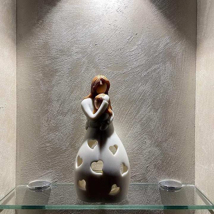 Lampe de table beige en forme de cœur, éclairage LED doux, touche romantique pour toute pièce.