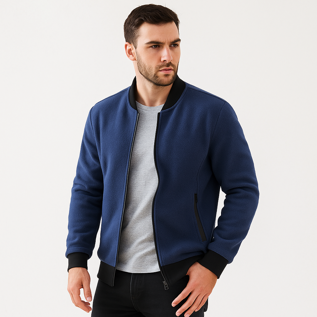 Veste bombardier homme, design moderne et épuré. Blouson élégant pour un style urbain polyvalent automne-printemps.
