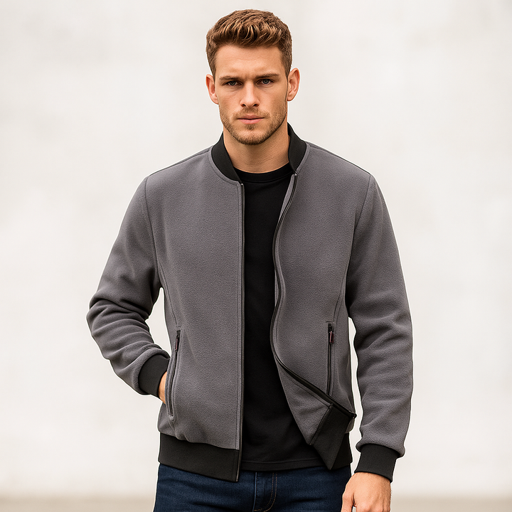 Veste bombardier élégante pour hommes, style urbain moderne, parfaite pour l'automne et le printemps.
