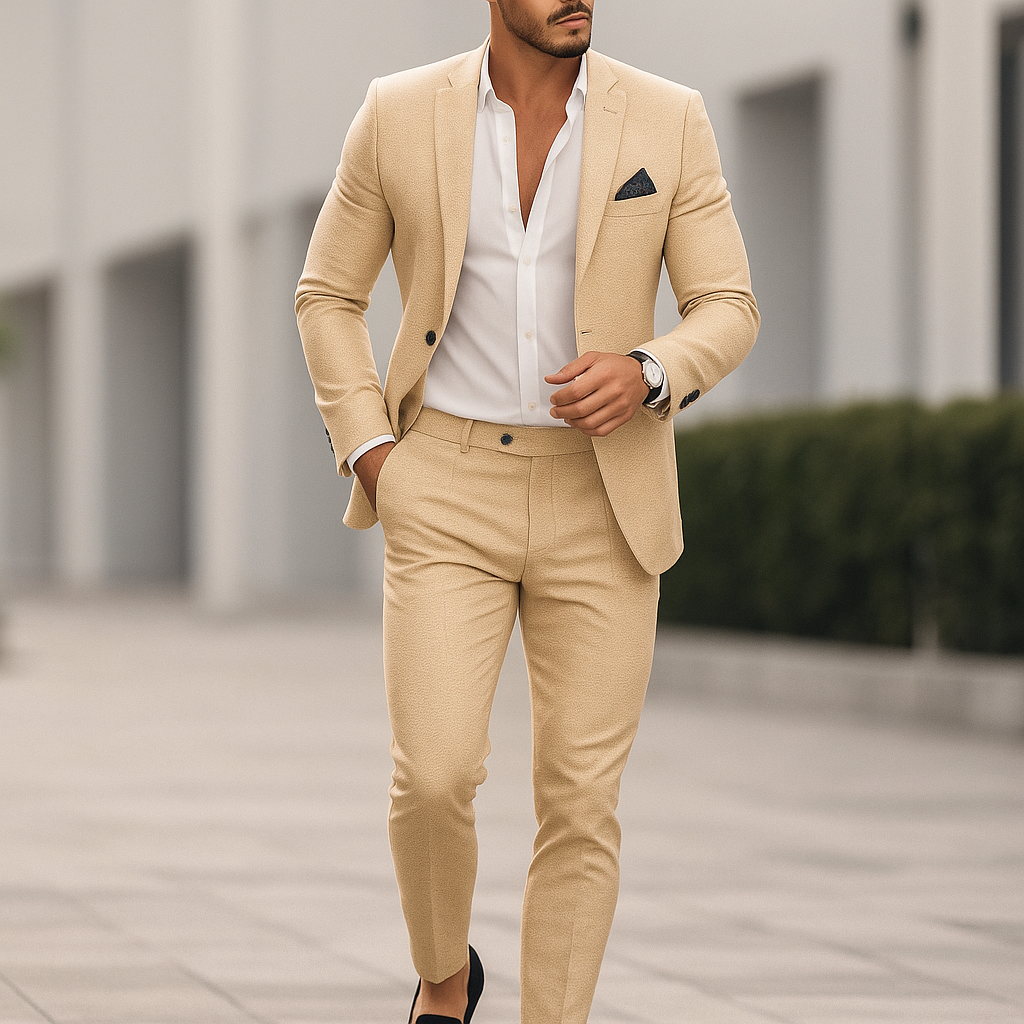 Costume slim homme élégant et moderne. Parfait pour affaires, mariage ou soirée. Confort assuré.
