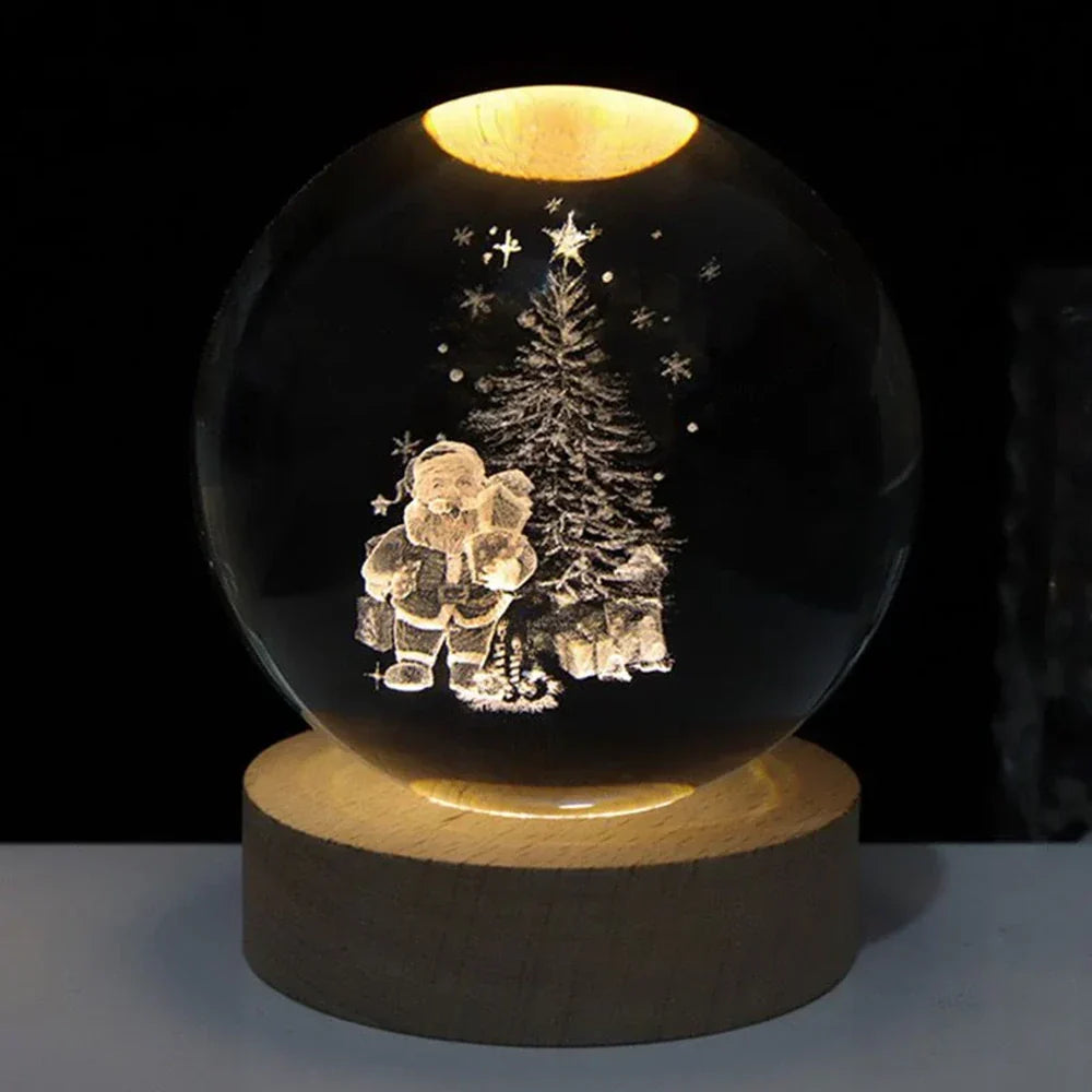Lampe en cristal, lumière LED originale, cadeau parfait pour amateurs de décoration.