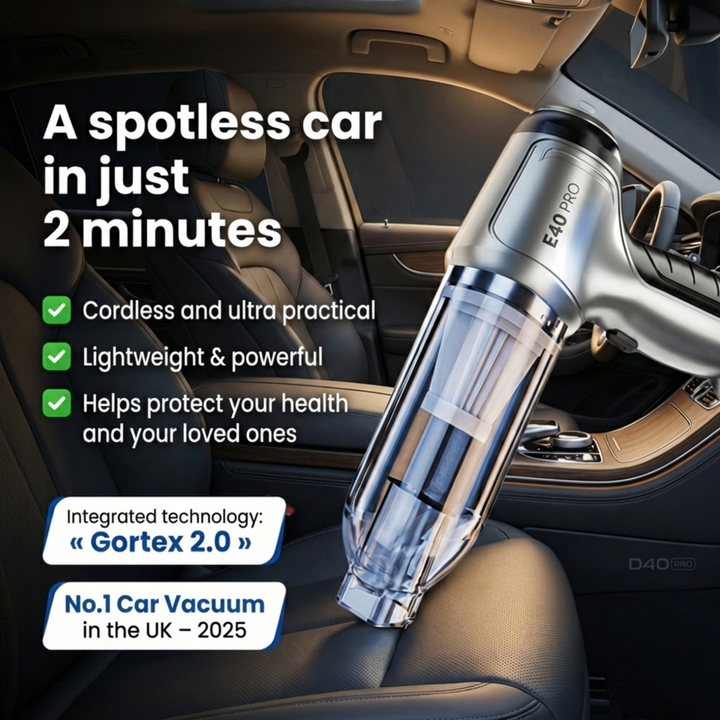 Nettoyez votre voiture ou votre maison sans fil grâce à cet aspirateur puissant, compact et pratique.