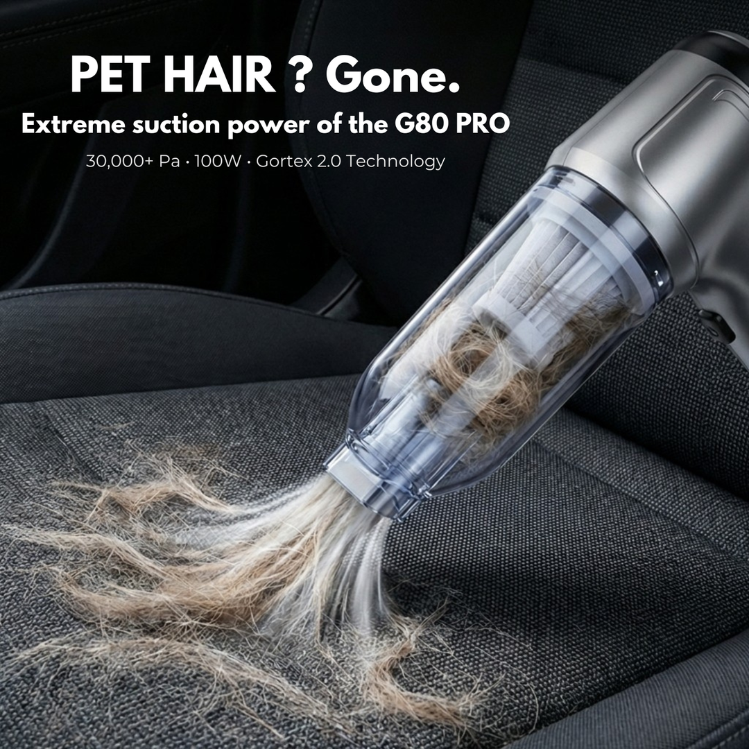 L'aspirateur de précision, montrant ses accessoires pour un nettoyage détaillé et complet des surfaces.