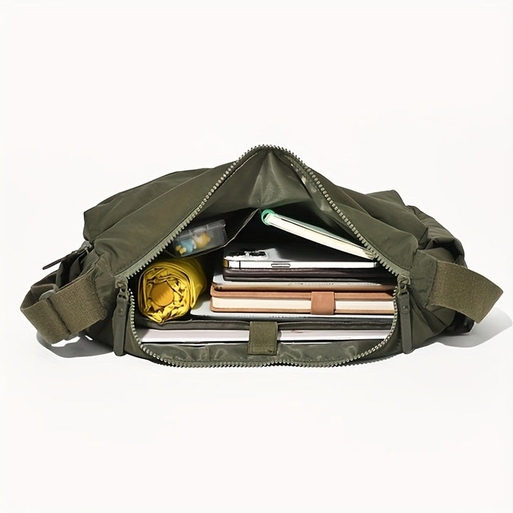Sac polyvalent à bandoulière unisexe, grand et élégant, pour le sport, travail ou voyage, en polyester résistant.