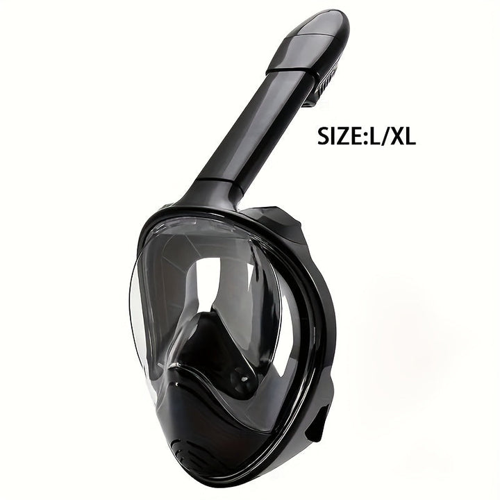 Explorez les récifs avec ce masque de snorkeling 180°. Support caméra et anti-buée inclus.