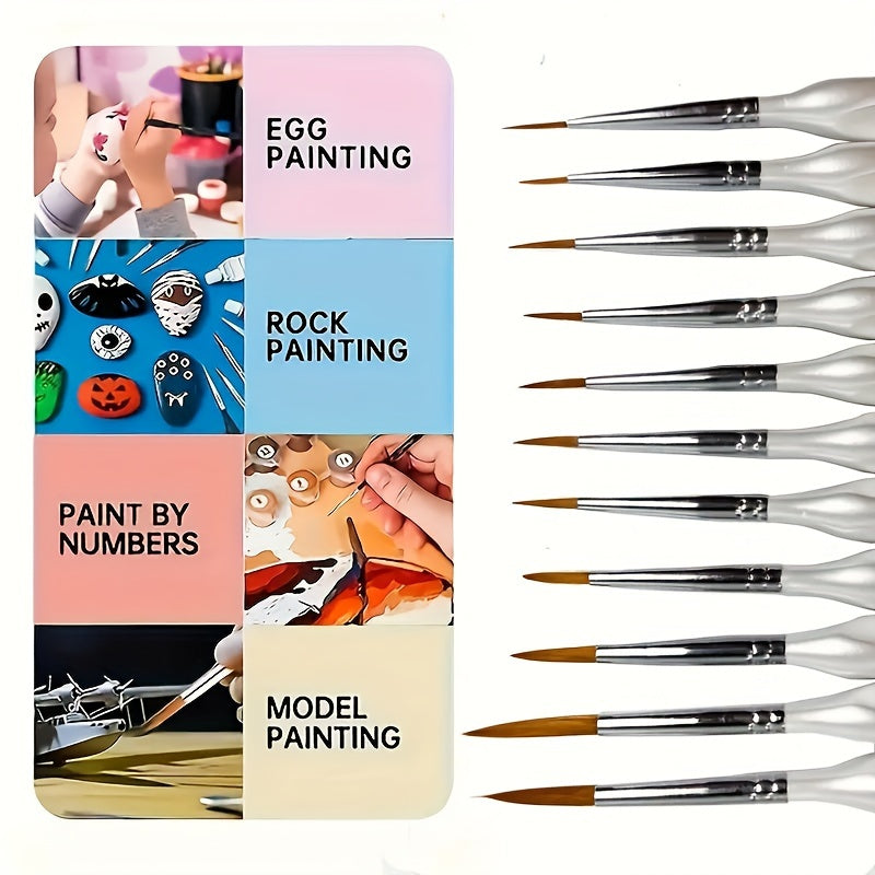 Pinceau de Détail Précis pour peinture fine, modélisme et beaux-arts. Outil artiste.
