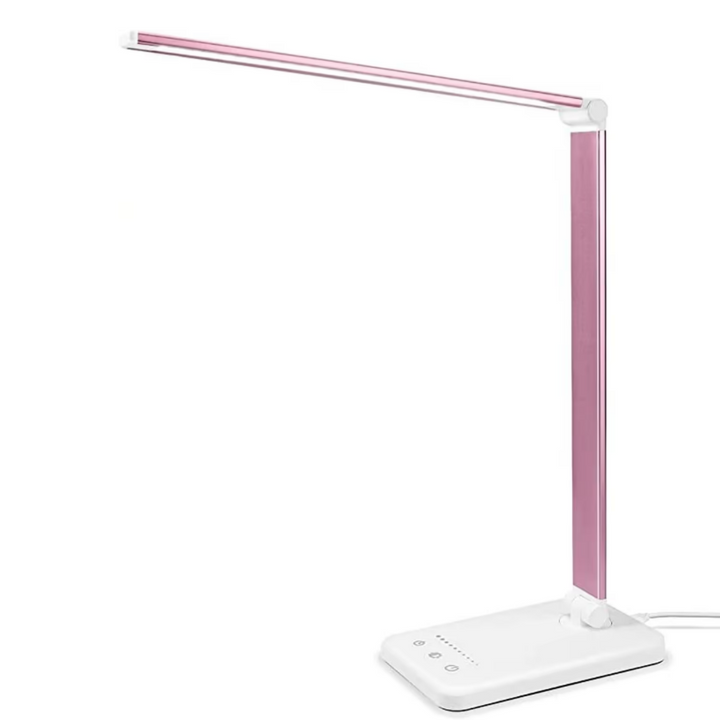 Lampe de table LED moderne et épurée, contrôle tactile, lumière douce et dimmable pour tout intérieur.