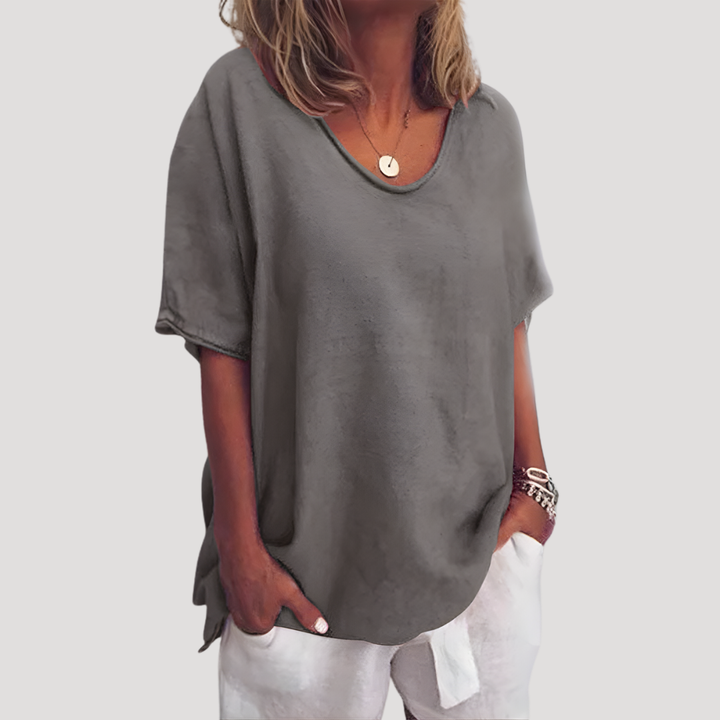Haut femme ample, doux et confortable, idéal pour la mode décontractée. Essentiel garde-robe.