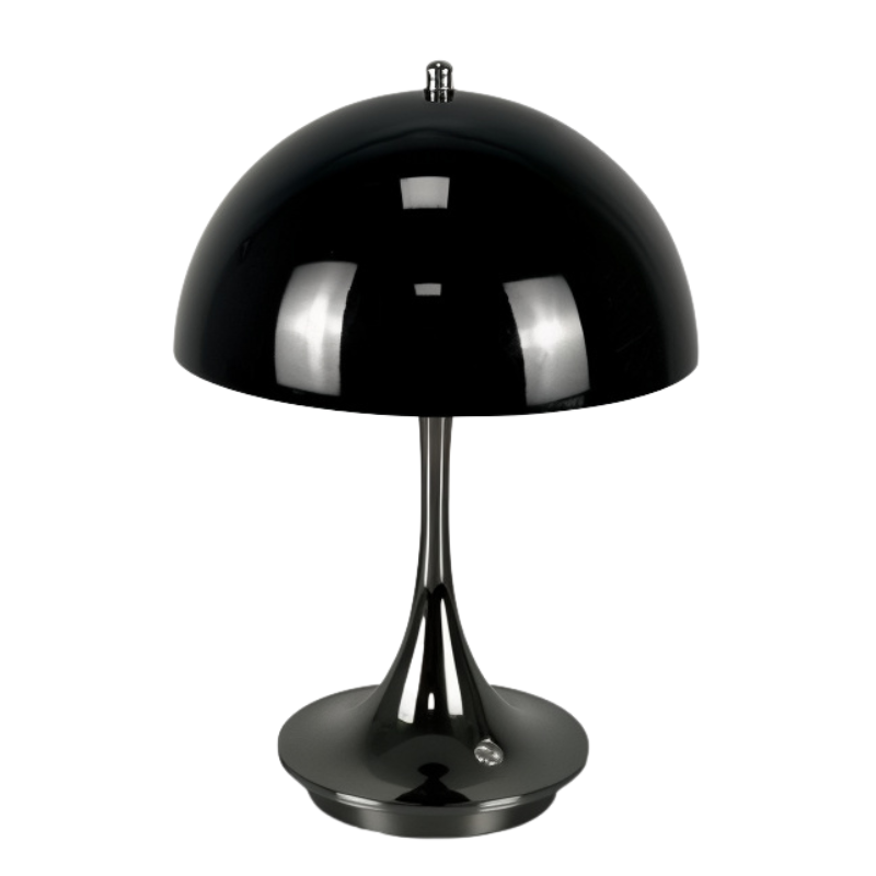 Lampe de table tactile design champignon, avec lumière LED modulable, rechargeable.