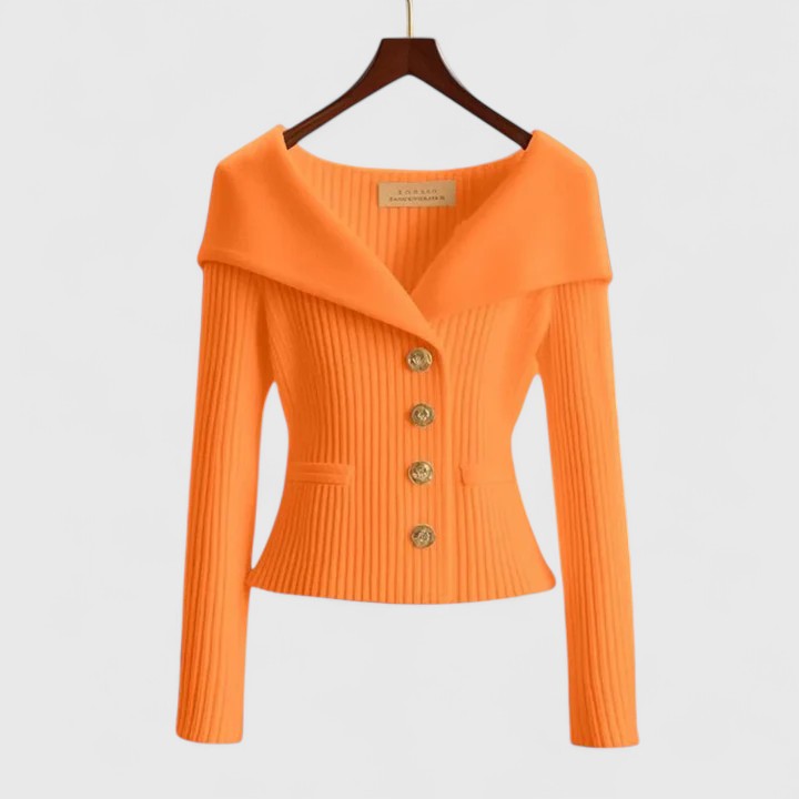 Pull élégant femme, col V, manches longues. Un essentiel chic de la garde-robe féminine.