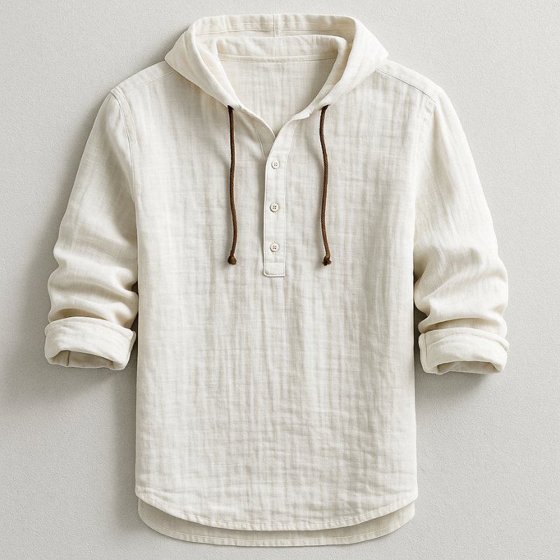 Chemise à capuche homme bleue marine, un hoodie décontracté combinant élégance moderne et confort pour le quotidien.