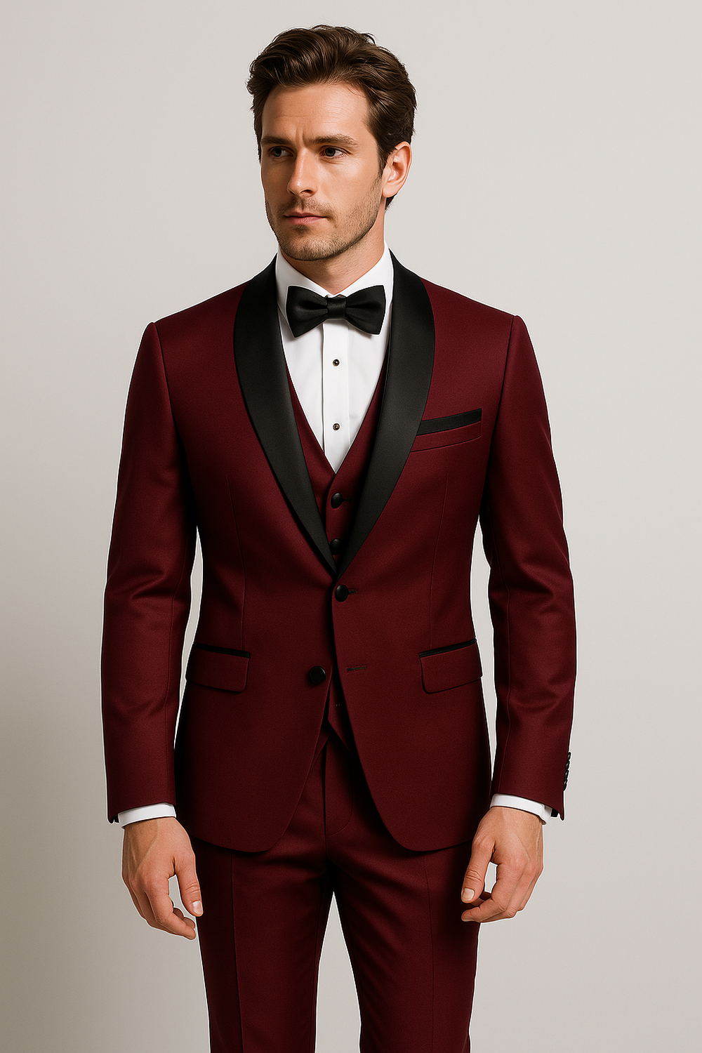 Costume homme slim fit moderne et chic, ensemble 3 pièces idéal pour affaires ou mariage. Mode homme élégante.