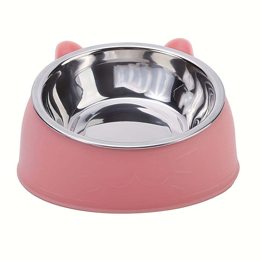 Gamelle double hygiénique en inox surélevé, empêche la saleté et facilite la digestion des animaux.