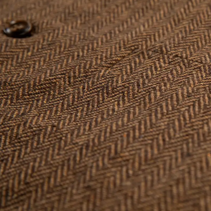 Gilet homme décontracté beige, coupe slim, idéal pour une superposition tendance en hiver.
