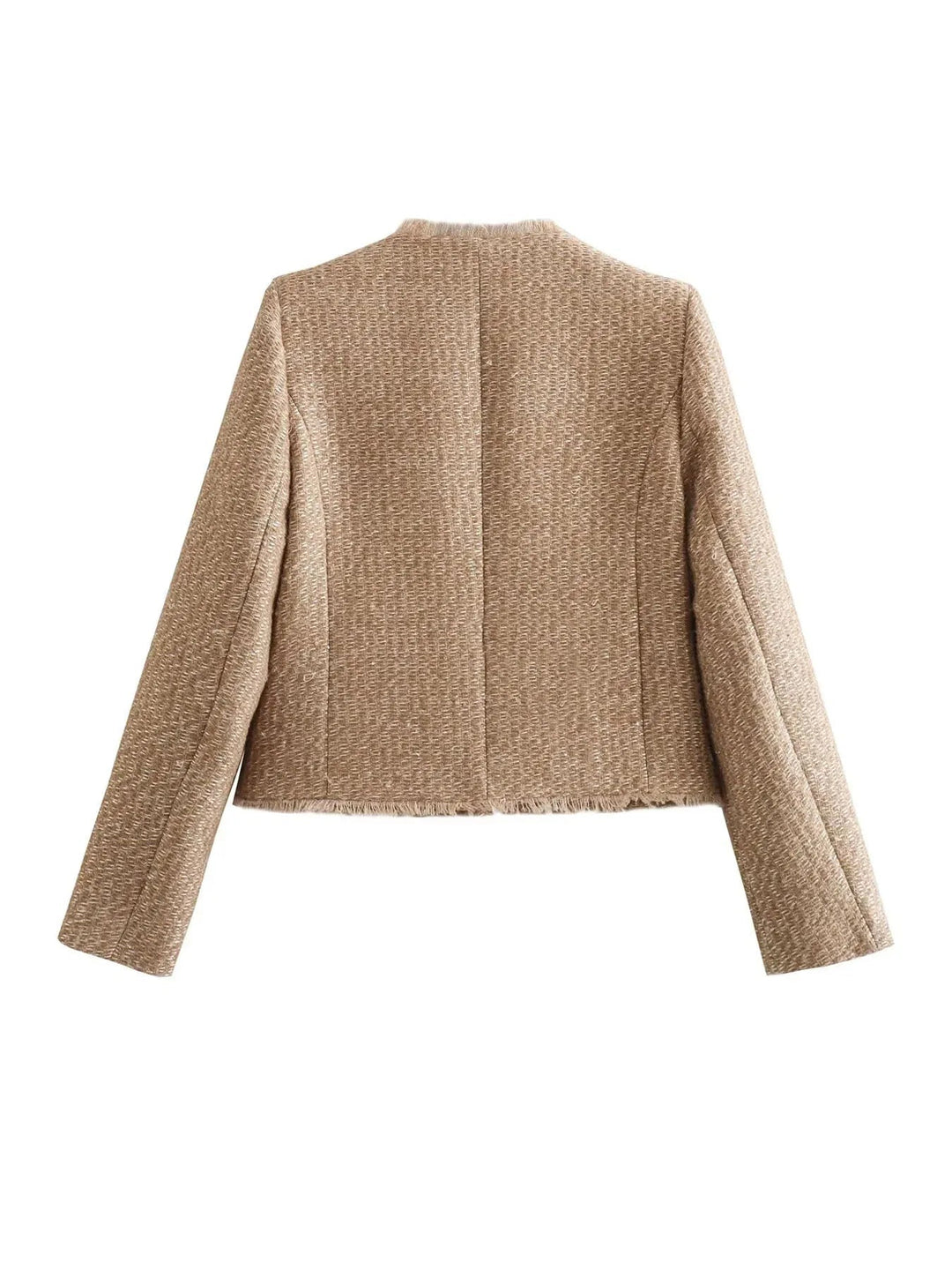 Veste femme chic décontractée, parfaite pour un look quotidien confortable. Mode féminine polyvalente toutes saisons.