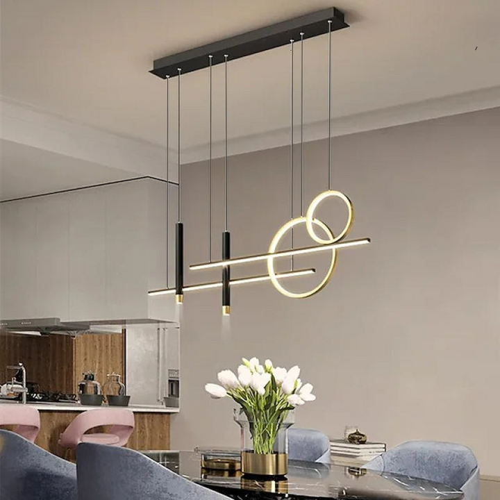 Lampe suspension LED LumoSphere, design élégant et moderne, idéale pour éclairage de bureau ou intérieur.