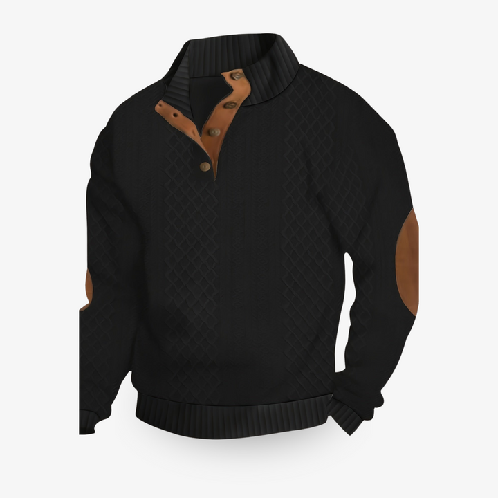 Pull élégant pour homme en maille douce, parfait pour un look hivernal décontracté-chic.