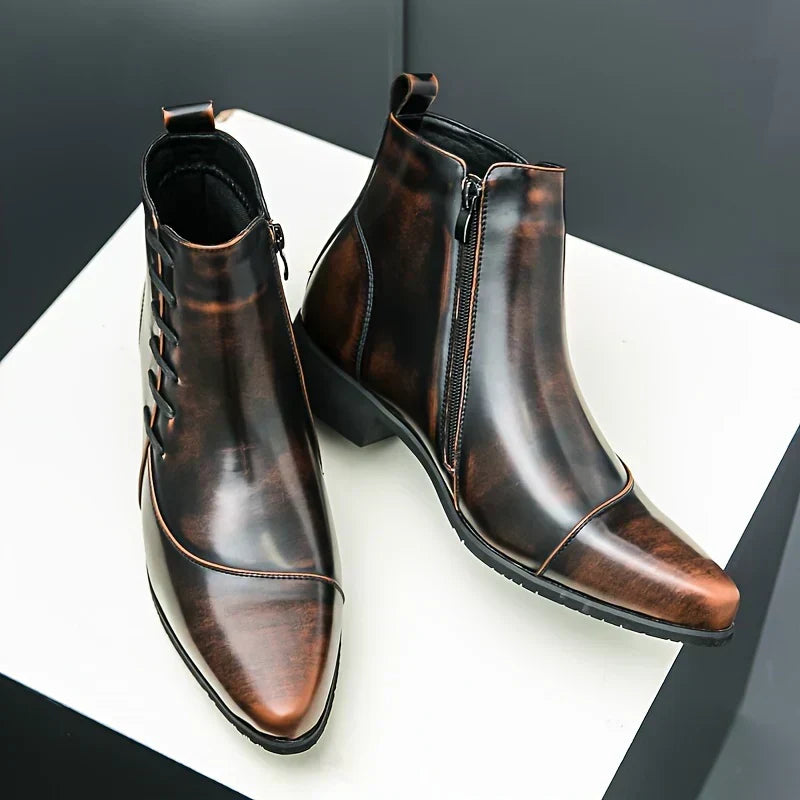Bottes homme noires durables, élégantes et confortables, pour un style intemporel en ville ou look habillé.