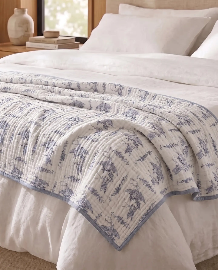 Jeté de canapé en coton, respirant et confortable, pour une maison chaleureuse et naturelle.