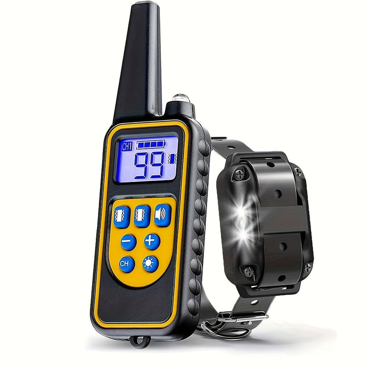 Collier de dressage rechargeable pour chiens avec fonctions bip et vibration. Idéal entraînement et éducation canine.
