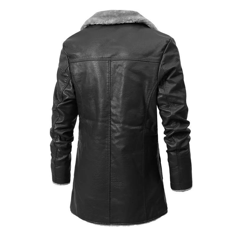 Manteau homme chic avec boutonnage distinctif, parfait pour un style hivernal élégant et confortable.
