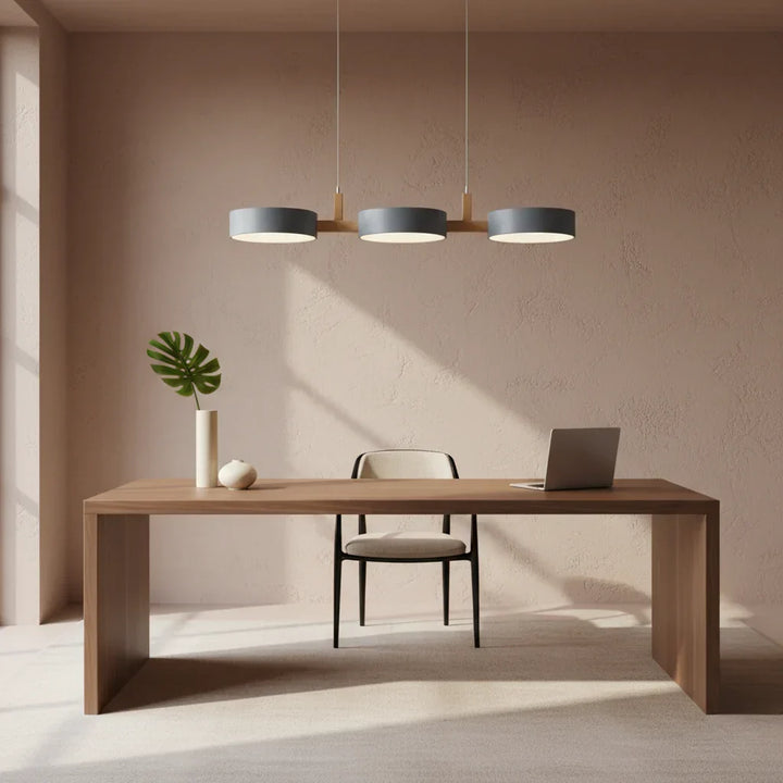 Plafonnier LED design, suspension moderne pour éclairage de cuisine ou bureau.